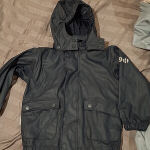 32 Degrees Boys Navy Hooded Raincoat with Front Pockets